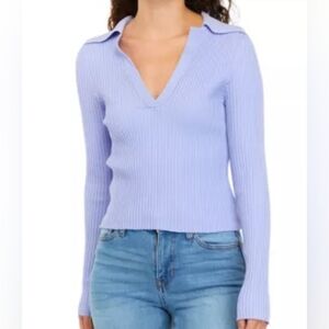 NWT Cabana by Crown & Ivy Ribbed V-Neck Sweater Size Medium